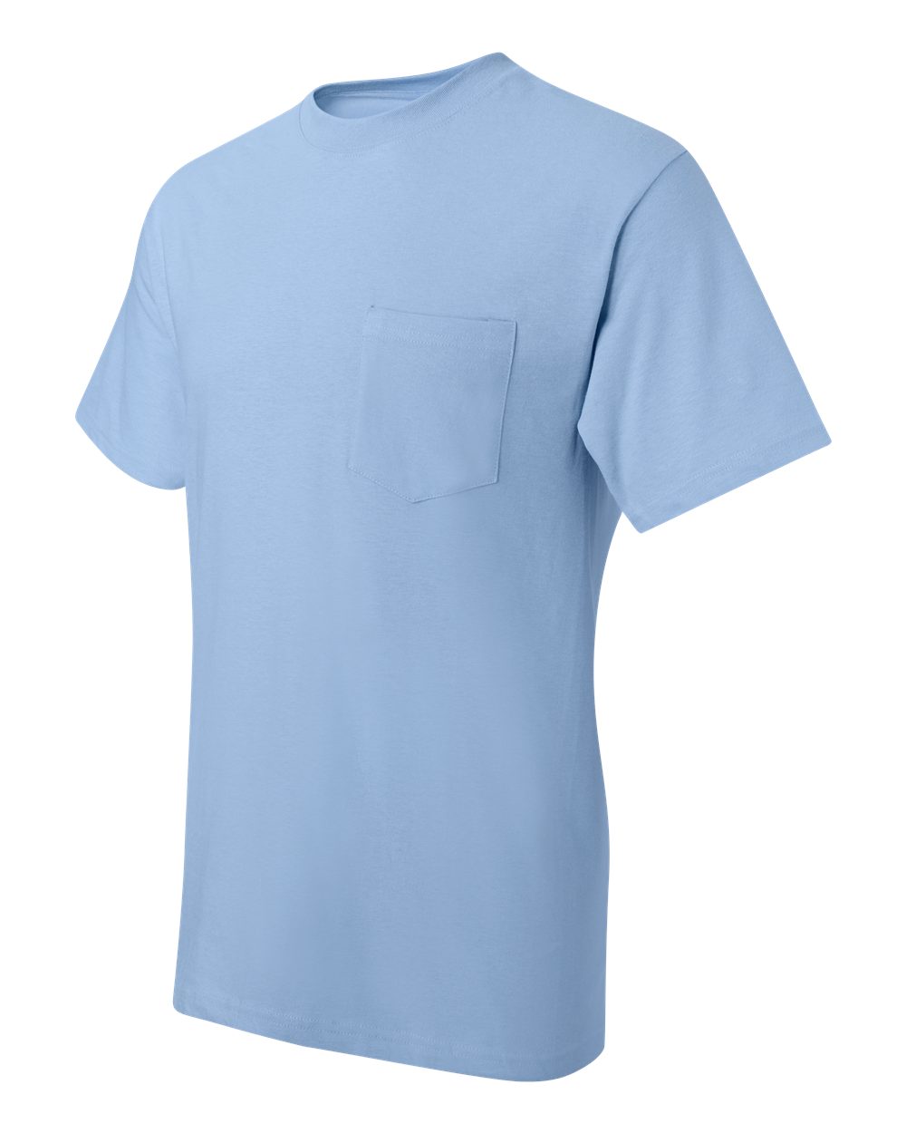 Light Blue Beefy-T® Pocket T-Shirt - 5190