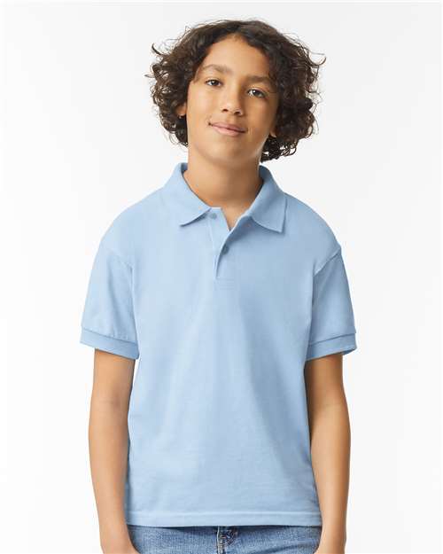 Light Blue DryBlend® Youth Jersey Polo - 8800B