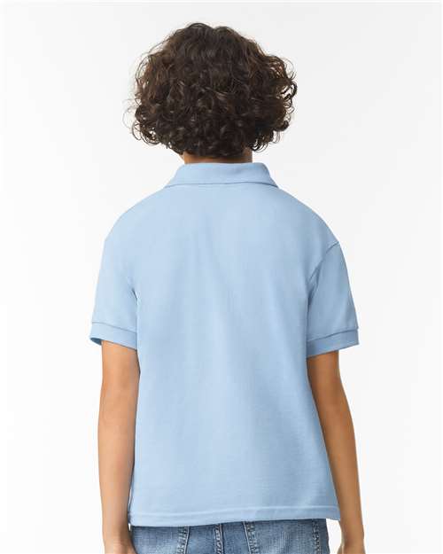 Light Blue DryBlend® Youth Jersey Polo - 8800B