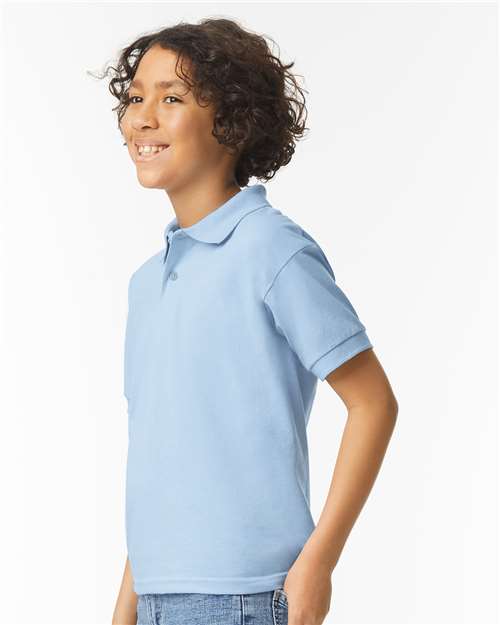Light Blue DryBlend® Youth Jersey Polo - 8800B