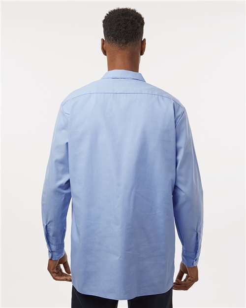 Light Blue Industrial Long Sleeve Work Shirt - Tall Sizes - L535T