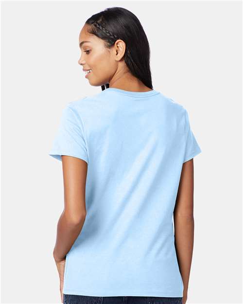 Light Blue Perfect-T Women’s V-Neck T-Shirt - S04V