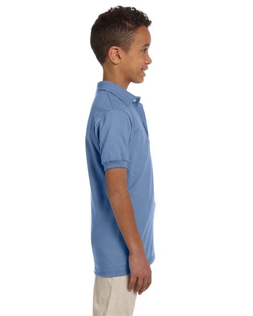 Light Blue SpotShield® Youth 50/50 Polo - 437YR