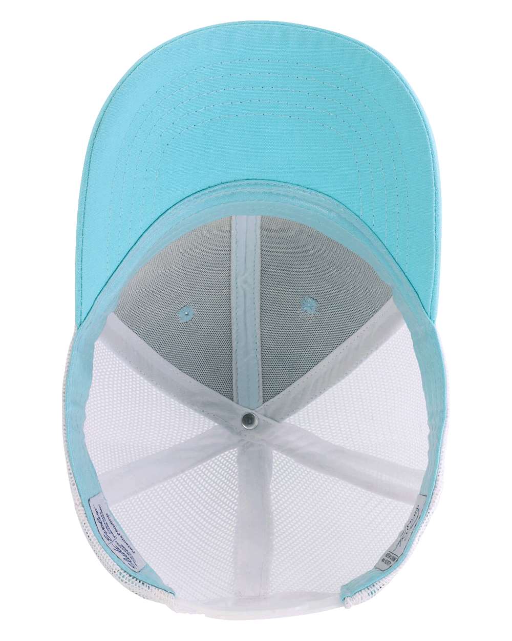 Light Blue/ White Women's Modern Trucker Cap - CHARLIE