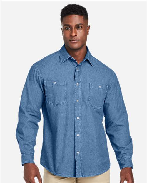 Light Denim Unisex Denim Shirt Jacket - M540