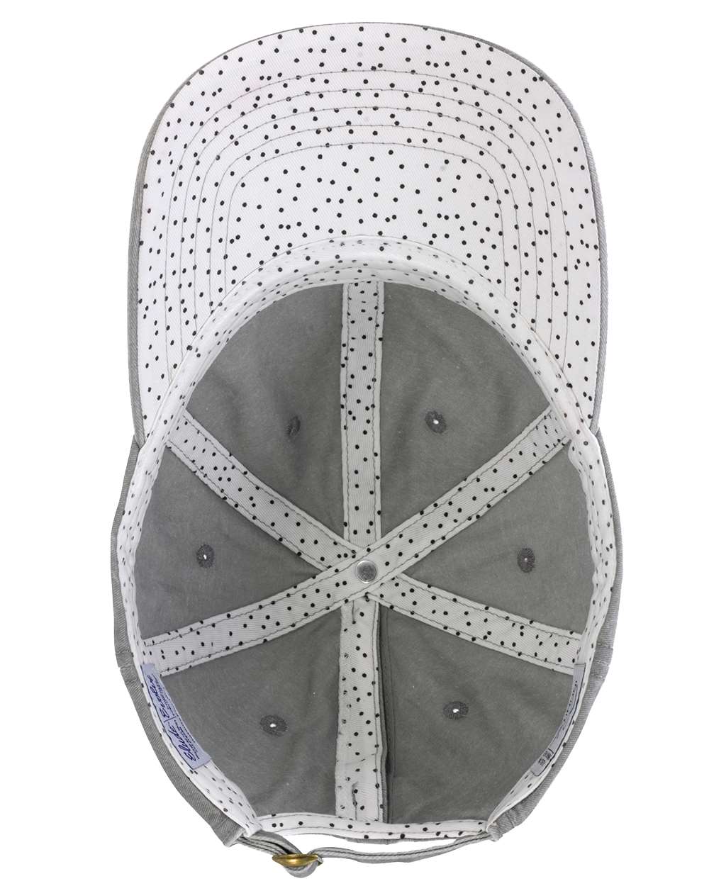 Light Grey/ Polka Dots Women's Pigment-Dyed with Fashion Undervisor Cap - CASSIE