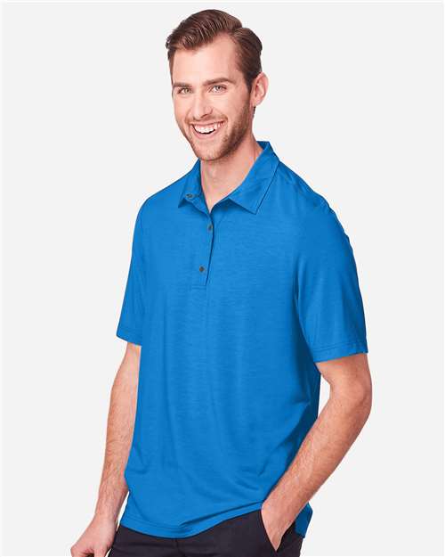 Light Nautical Blue Men's JAQ Snap-Up Stretch Performance Polo - NE100