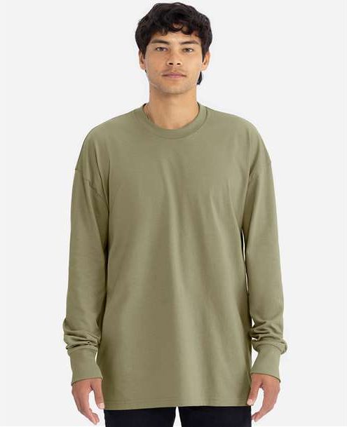Light Olive Heavyweight Long Sleeve T-Shirt - 7211