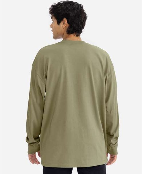 Light Olive Heavyweight Long Sleeve T-Shirt - 7211