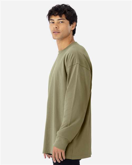 Light Olive Heavyweight Long Sleeve T-Shirt - 7211