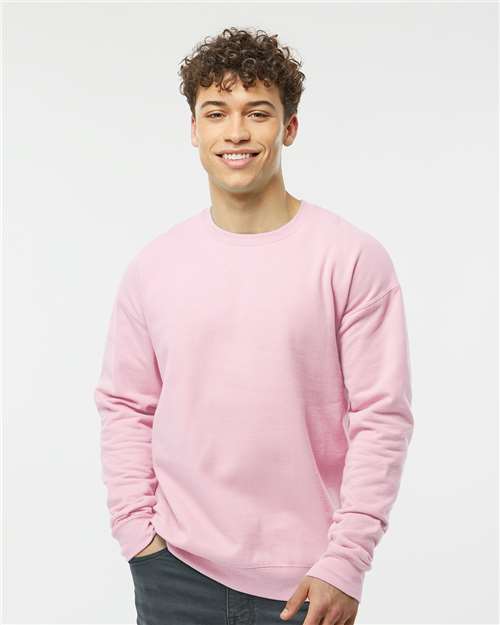 Light Pink Fleece Crewneck Sweatshirt - 340