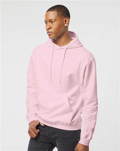 Light Pink Fleece Hooded Sweatshirt - 320