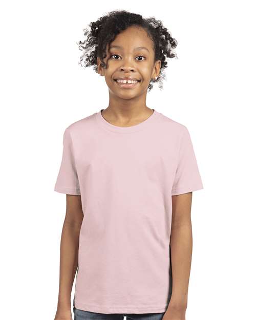 Light Pink Youth Cotton T-Shirt - 3310