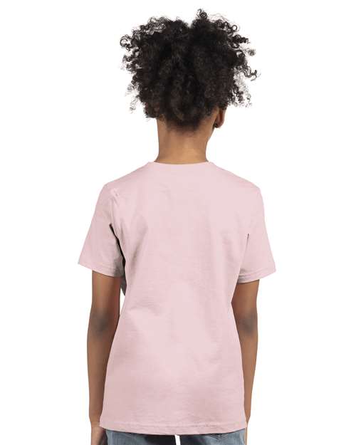 Light Pink Youth Cotton T-Shirt - 3310