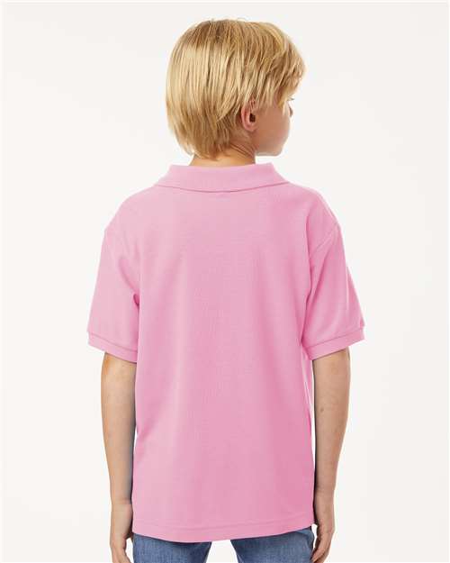 Light Pink Youth Pique Polo - 62800Y