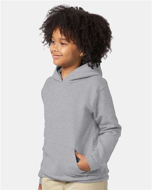 Light Steel Ecosmart® Youth Hooded Sweatshirt - P473