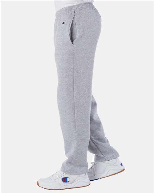 Light Steel Powerblend® Open-Bottom Sweatpants with Pockets - P800