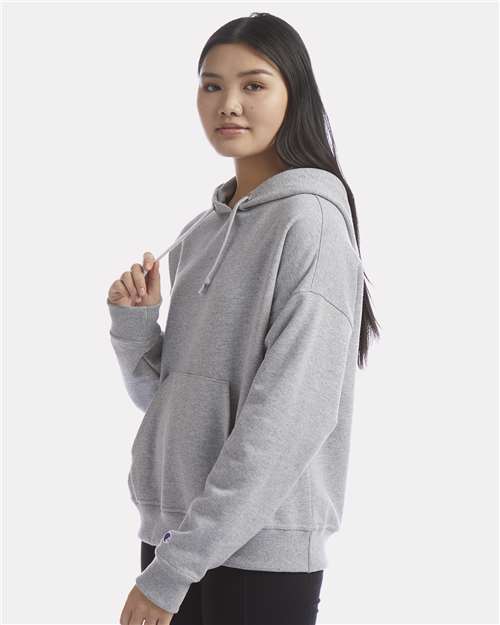 Light Steel Women's Powerblend® Hooded Sweatshirt - S760