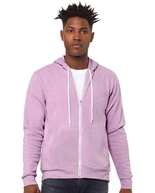 Lilac Sponge Fleece Full-Zip Hoodie - 3739