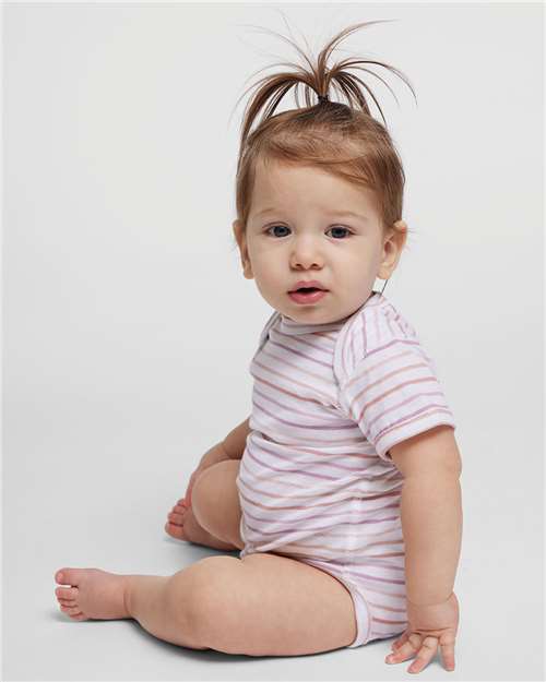 Lilac Stripe Infant Fine Jersey Bodysuit - 4424