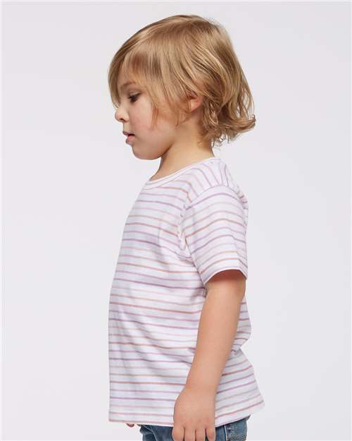 Lilac Stripe Toddler Fine Jersey Tee - 3321