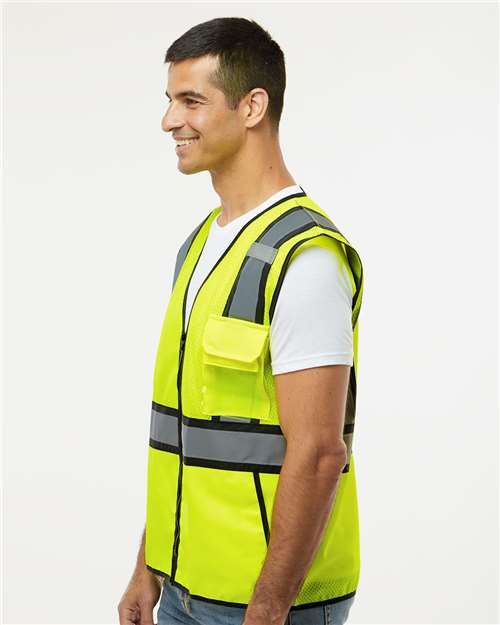 Lime/ Black Standard Contrast Vest - 1595-1598
