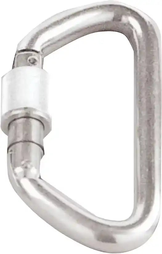 Locking d Carabiner - Silver