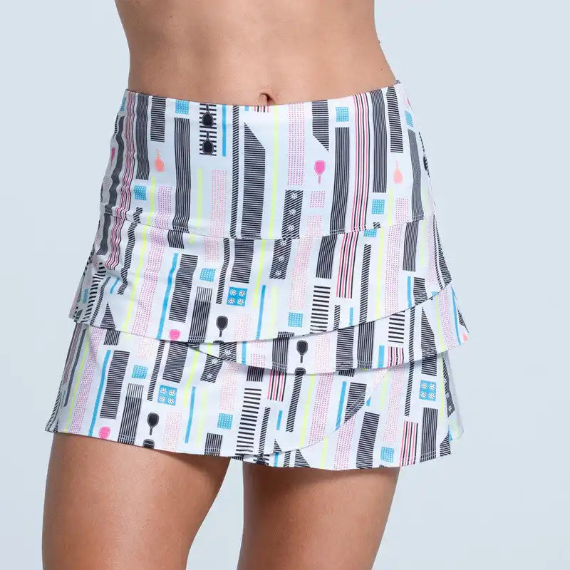 Lucky in Love Long Serve on Scallop Skirt Women’s - Parrot White Taffy