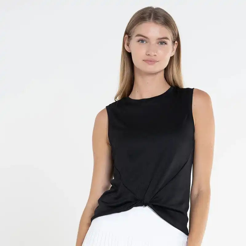 Lucky in Love Twist Front Tank Women’s - Black
