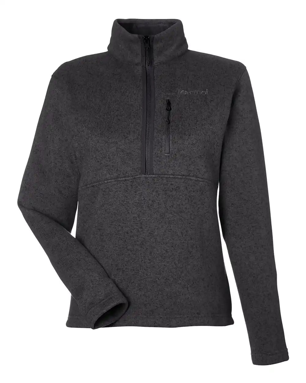 Marmot M16248 Women’s Drop Line Half-zip Jacket - Black Heather - Xs