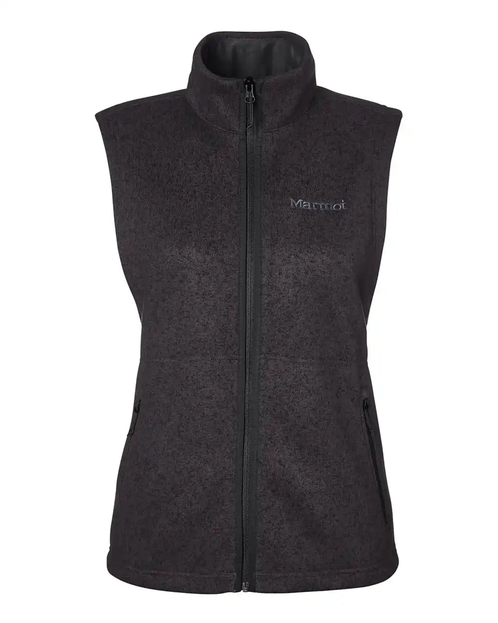 Marmot M16251 Women’s Drop Line Fleece Vest - Black Heather - Xs