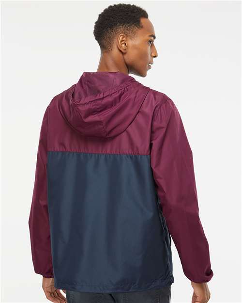 Maroon/ Classic Navy Lightweight Windbreaker Full-Zip Jacket - EXP54LWZ