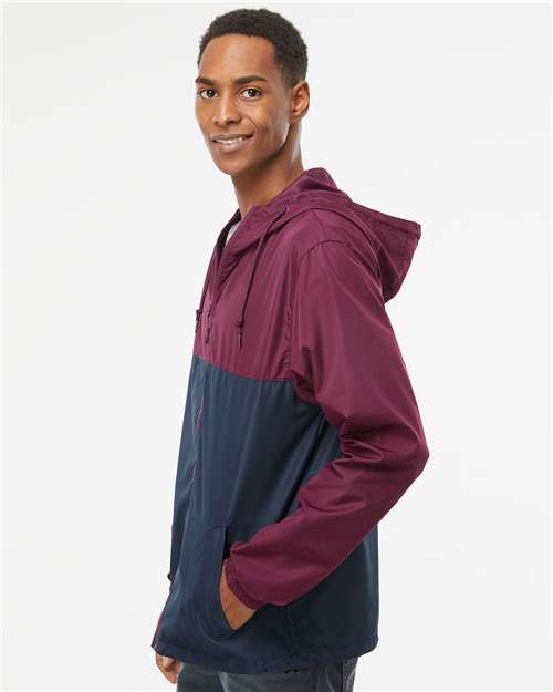 Maroon/ Classic Navy Lightweight Windbreaker Full-Zip Jacket - EXP54LWZ