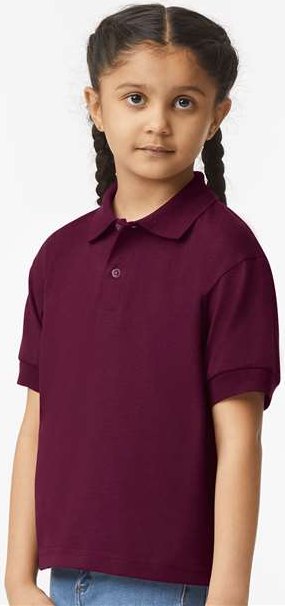 Maroon DryBlend® Youth Jersey Polo - 8800B