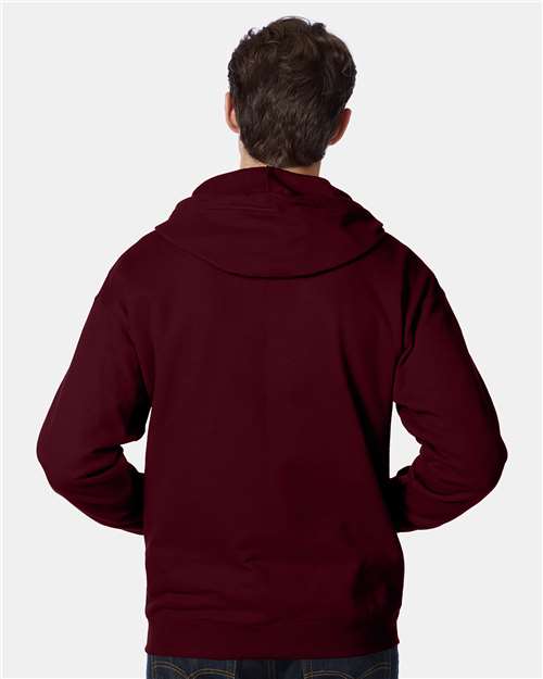 Maroon Ecosmart® Full-Zip Hooded Sweatshirt - P180