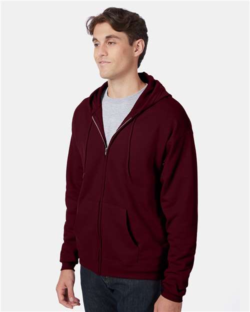Maroon Ecosmart® Full-Zip Hooded Sweatshirt - P180