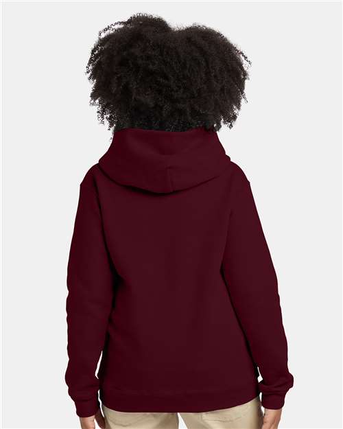 Maroon Ecosmart® Youth Hooded Sweatshirt - P473