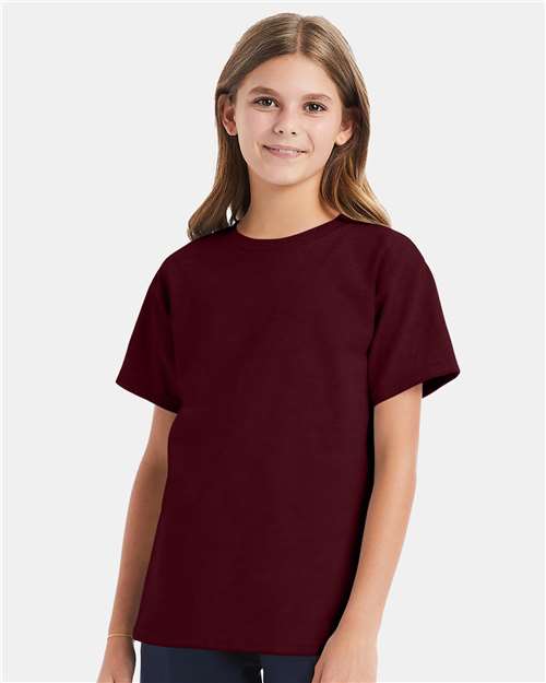 Maroon Essential-T Youth T-Shirt - 5480