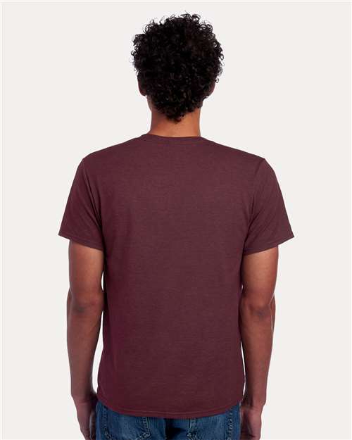 Maroon Heather Premium Blend Ring-Spun T-Shirt - 560MR
