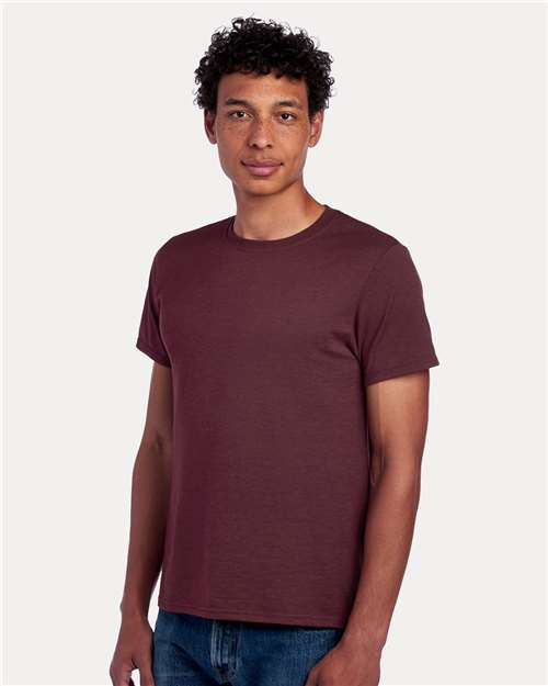 Maroon Heather Premium Blend Ring-Spun T-Shirt - 560MR