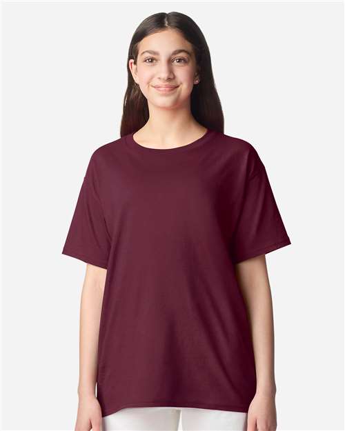Maroon Light Cotton Youth T-Shirt - 3000B