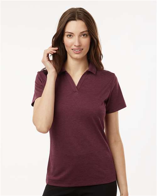 Maroon Melange Women's Performance Mélange Polo - 4HM00L