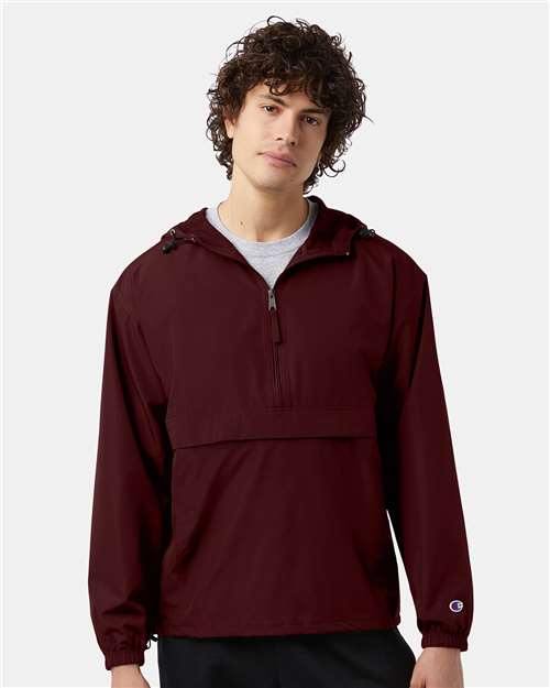 Maroon Packable Anorak Jacket - CO200