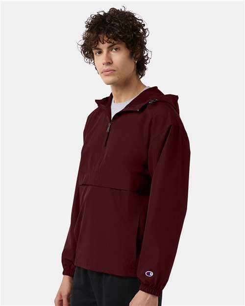 Maroon Packable Anorak Jacket - CO200