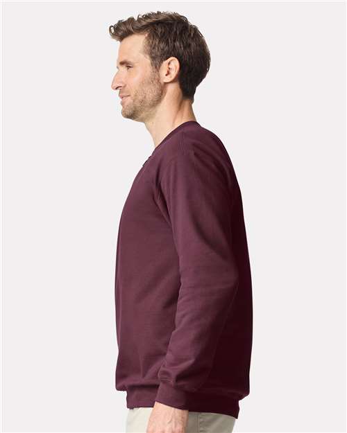 Maroon Softstyle® Midweight 1/4 Zip Sweatshirt - SF008