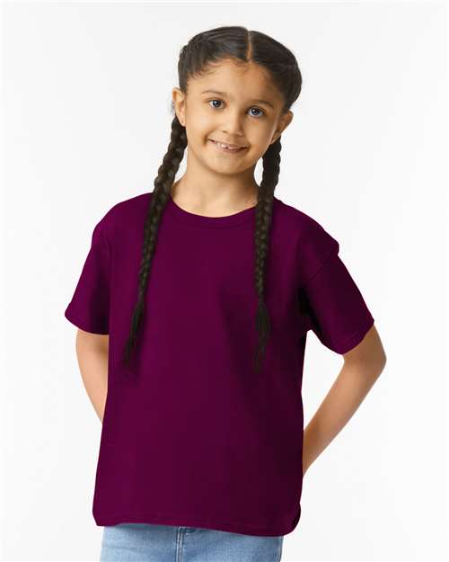 Maroon Softstyle® Youth T-Shirt - 64000B