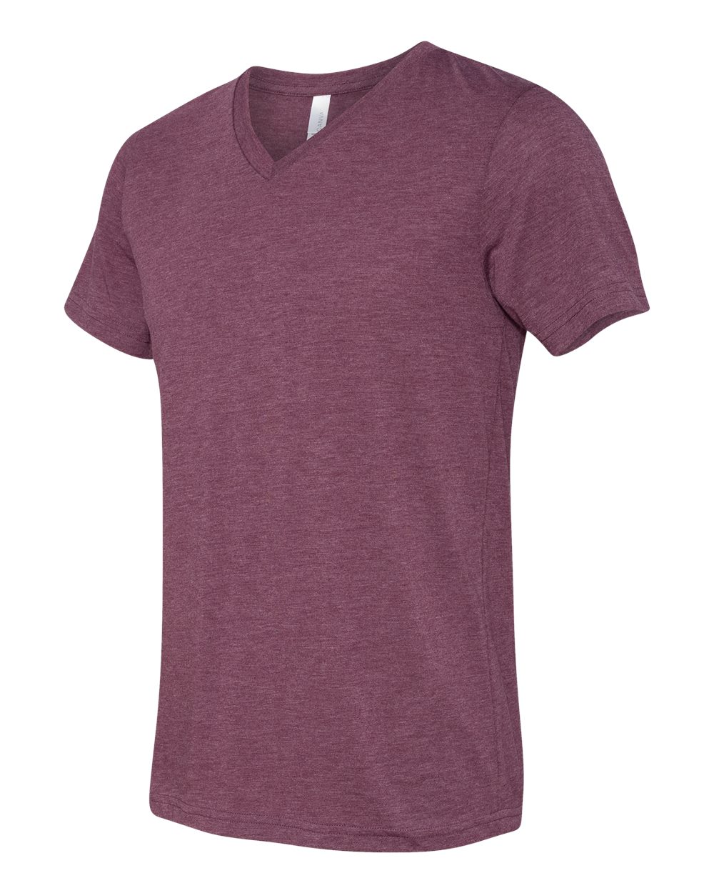 Maroon Triblend Triblend V-Neck Short Sleeve Tee - 3415