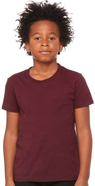 Maroon Youth Jersey Tee - 3001Y