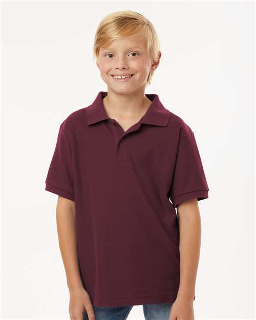 Maroon Youth Pique Polo - 62800Y