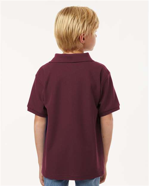 Maroon Youth Pique Polo - 62800Y